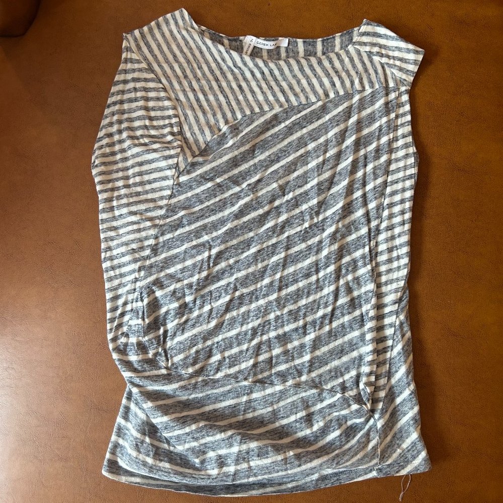 10 Crosby Derek Lam - Asymmetrical Striped T - Fits like a Small - Gently Worn